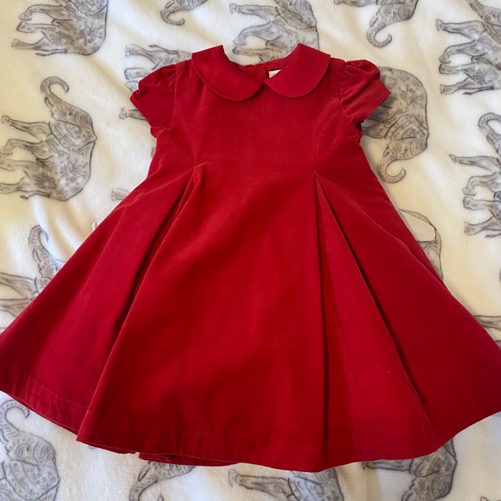 Ralph Lauren Corduroy Red Toddler Christmas dress